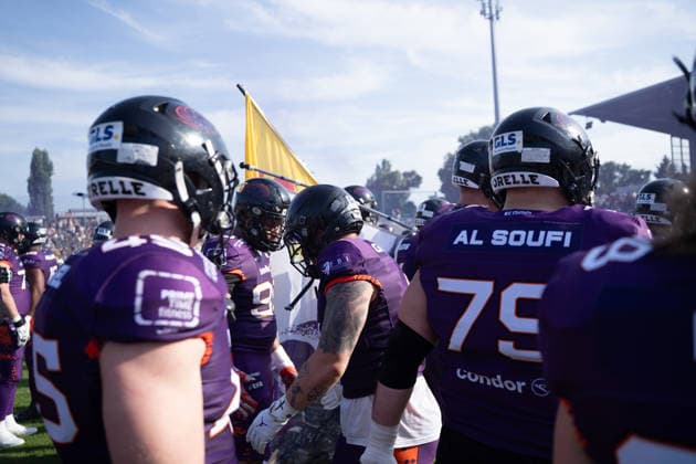 30 05 2026, xhfmx, American Football EFA European Football Alliance, Frankfurt Galaxy Munich Ravens Einlauf Frankfurt Galaxy DFL DFB REGULATIONS PROHIBIT ANY USE OF PHOTOGRAPHS as IMAGE SEQUENCES and or QUASI VIDEO Frankfurt am Main