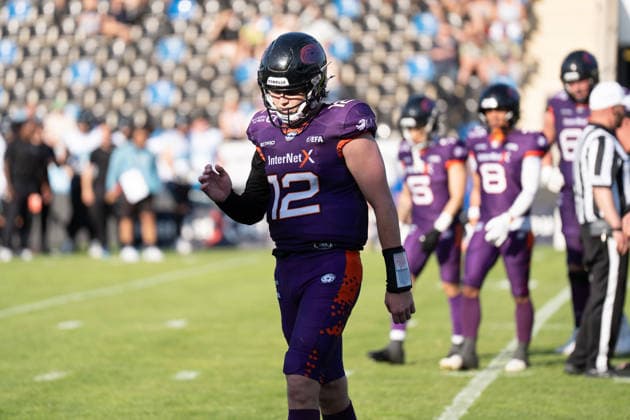 30 05 2026, xhfmx, American Football EFA European Football Alliance, Frankfurt Galaxy Munich Ravens Ethan Garbers Frankfurt Galaxy, 12 DFL DFB REGULATIONS PROHIBIT ANY USE OF PHOTOGRAPHS as IMAGE SEQUENCES and or QUASI VIDEO Frankfurt am Main