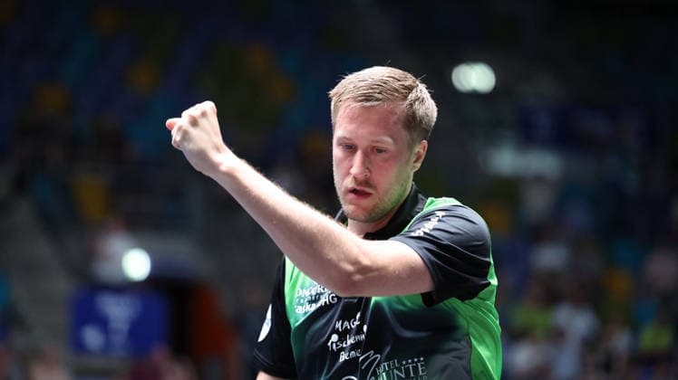 30 05 2026, xrekx, Table Tennis TTBL Final 4, SV Werder Bremen 1 FC Saarbrücken TT v l Mattias Karlsson SV Werder Bremen 2 0 DFL DFB REGULATIONS PROHIBIT ANY USE OF PHOTOGRAPHS as IMAGE SEQUENCES and or QUASI VIDEO Frankfurt am Main