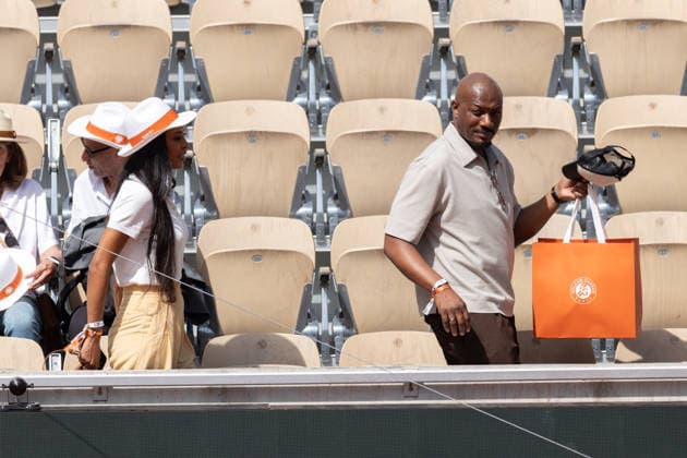 2026 French Open - Celebrities In Stand Day 7 NB Harry Roselmack, Jennifer Galap in stand day 7 during the 2026 French Open at Roland Garros on May 30, 2026 in Paris, France. Photo by Nasser Berzane ABACAPRESS.COM  Copyright: xBerzanexNasser ABACAx