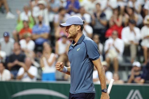 Belgian Raphael Collignon reacts during a third round match between Italian Arnaldi and Belgian Collignon, in the men s singles at the Roland Garros French Open tennis tournament, in Paris, France, Saturday 30 May 2026. This year s tournament takes place from 18 May to 07 June. VIRGINIExLEFOUR  x175493848x