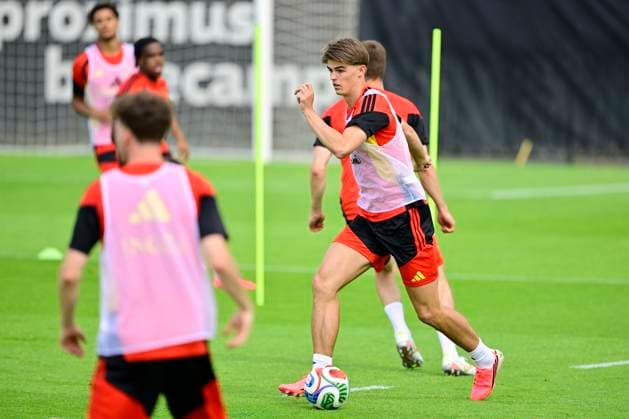 Belgian national football team - FIFA World Cup, WM, Weltmeisterschaft, Fussball 2026 - media activities 30 05 2026 TUBIZE, BELGIUM - MAY 30 : De Ketelaere Charles midfielder of Belgium pictured during a training session at the training grounds of the Royal Belgian Football Association ahead of the FIFA World Cup 2026 on May 30, 2026 in Tubize, Belgium, 30 05 2026 Tubize Belgium  Copyright: xJanxDexMeuleneirx