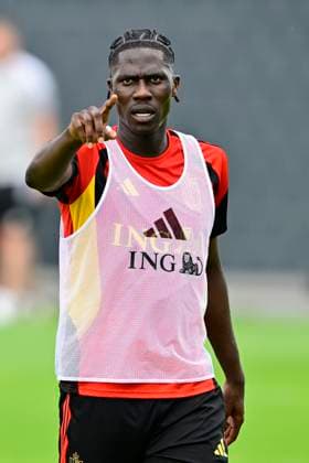 Belgian national football team - FIFA World Cup, WM, Weltmeisterschaft, Fussball 2026 - media activities 30 05 2026 TUBIZE, BELGIUM - MAY 30 : Onana Amadou midfielder of Belgium pictured during a training session at the training grounds of the Royal Belgian Football Association ahead of the FIFA World Cup 2026 on May 30, 2026 in Tubize, Belgium, 30 05 2026 Tubize Belgium  Copyright: xJanxDexMeuleneirx