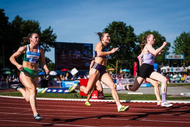 51 Hypomeeting, Goetzis AT , 30 05 2026 GOETZIS, SWITZERLAND MAY 30 left to right Ellen BARBER of Great Britain and Northern Ireland, Vanessa GRIMM of Germany, Enni VIRJONEN of Finland compete in the 200 m of the womens heptathlon at the 51 Hypomeeting, Goetzis AT on May 30, 2026 in Goetzis, Switzerland Copyright: xBEAUTIFULxSPORTS UlfxSchillerx