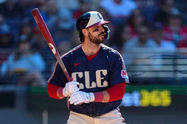 May 30, 2026: Cleveland Guardians catcher Austin Hedges (27) prepares for his at bat during the third inning of the Major League Baseball game between the Boston Red Sox and Cleveland Guardians at Progressive Field in Cleveland, Ohio. CSM Cleveland United States of America - ZUMAc04_ 20260530_zma_c04_050 Copyright: xBrianxFisherx