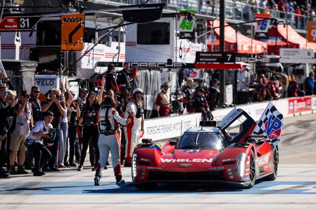 AUTO - IMSA - DETROIT SPORTS CAR CLASSIC 2026 31 AITKEN Jack (gbr), BAMBER Earl (nzl), Cadillac Whelen, Cadillac V-Series.R, action celebrates their win during the Chevrolet Detroit Sports Car Classic, 5th round of the 2026 2026 IMSA SportsCar Championship, on the Streets of Detroit, from May 29 to 31, 2026 in Detroit, Michigan, United States of America - DetroitUnited States  Copyright: xJULIENxDELFOSSEx