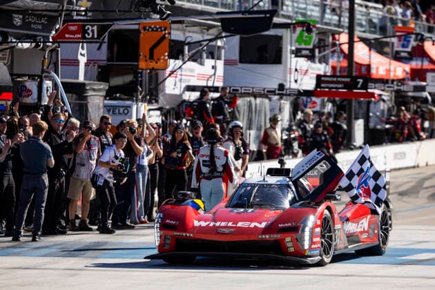 AUTO - IMSA - DETROIT SPORTS CAR CLASSIC 2026 31 AITKEN Jack (gbr), BAMBER Earl (nzl), Cadillac Whelen, Cadillac V-Series.R, action celebrates their win during the Chevrolet Detroit Sports Car Classic, 5th round of the 2026 2026 IMSA SportsCar Championship, on the Streets of Detroit, from May 29 to 31, 2026 in Detroit, Michigan, United States of America - DetroitUnited States  Copyright: xJULIENxDELFOSSEx