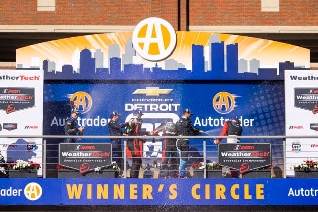 AUTO - IMSA - DETROIT SPORTS CAR CLASSIC 2026 Podium, 10 TAYLOR Ricky (usa), ALBUQUERQUE Filipe (prt), Cadillac Wayne Taylor Racing, Cadillac V-Series.R, 31 AITKEN Jack (gbr), BAMBER Earl (nzl), Cadillac Whelen, Cadillac V-Series.R, portrait during the Chevrolet Detroit Sports Car Classic, 5th round of the 2026 2026 IMSA SportsCar Championship, on the Streets of Detroit, from May 29 to 31, 2026 in Detroit, Michigan, United States of America - DetroitUnited States  Copyright: xJULIENxDELFOSSEx