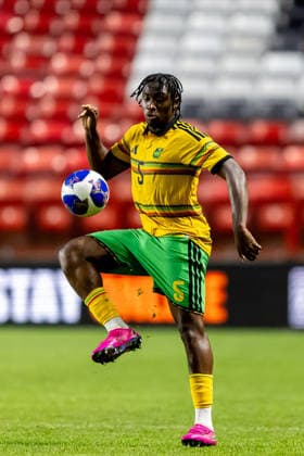 Jamaica v Nigeria, Unity Cup London 2026, Cup Final Jamaica midfielder Courtney Clarke (5) controls ball during the Unity Cup London 2026 match between Jamaica and Nigeria at The Valley, London, UK on 30 May 2026. London The Valley Greater London UK Editorial use only , Copyright: xManjitxNarotrax PSI-24353-0061
