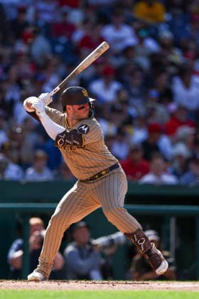 May 30, 2026, Washington D.C, District Of Columbia, United States: Washington, DC; San Diego Padres first baseman Ty France (25) bats during the Major League Baseball game between the Washington Nationals and the San Diego Padres at Nationals Park on Saturday, May 30, 2026. The Nationals beat the Padres 9-4. Washington D.C United States - ZUMAp258 20260530_znp_p258_014 Copyright: xStevexPrakopex