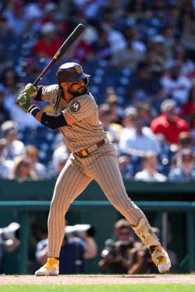May 30, 2026, Washington D.C, District Of Columbia, United States: Washington, DC; San Diego Padres second baseman Fernando Tatis Jr. (23) bats during the Major League Baseball game between the Washington Nationals and the San Diego Padres at Nationals Park on Saturday, May 30, 2026. The Nationals beat the Padres 9-4. Washington D.C United States - ZUMAp258 20260530_znp_p258_031 Copyright: xStevexPrakopex