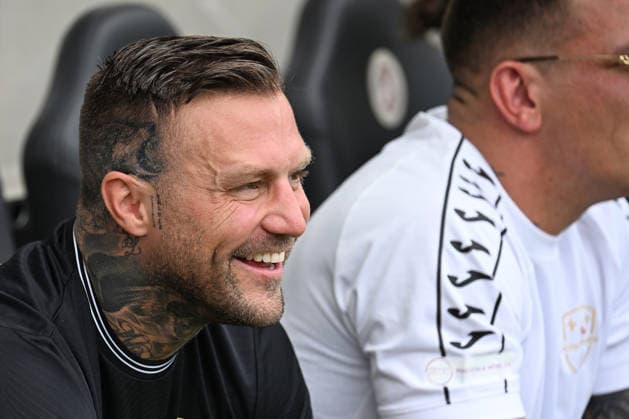 30 05 2026, xsvx, Football Langholz Cup 2026, v l Rapper musician Kontra K Wiesbaden