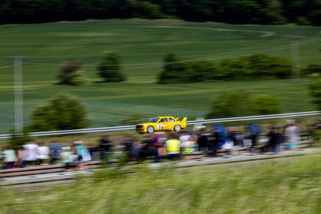 30 05 2026, GER, Motorsport Rallyesport, Maenner Frauen, Saison 2026, 61 RSC Rallye Wartburg RSC Rallye Super Cup powered by Carunion org MC Eisenach RAUSCH, Michael DEU SCHMIDT, Volker DEU Opel Ascona B 16 V On Saturday afternoon, the drivers entered the last special stage Flachsgrund powered by Formella Bau GmbH 99817 Eisenach Festplatz Spicke Thüringen Germany