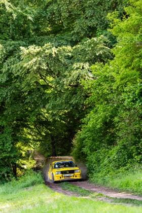 30 05 2026, GER, Motorsport Rallyesport, Maenner Frauen, Saison 2026, 61 RSC Rallye Wartburg RSC Rallye Super Cup powered by Carunion org MC Eisenach RAUSCH, Michael DEU SCHMIDT, Volker DEU Opel Ascona B 16 V On Saturday afternoon, the drivers entered the last special stage Flachsgrund powered by Formella Bau GmbH 99817 Eisenach Festplatz Spicke Thüringen Germany