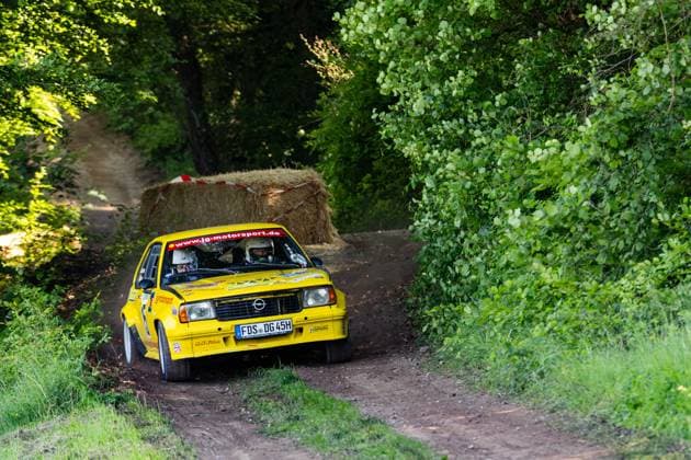 30 05 2026, GER, Motorsport Rallyesport, Maenner Frauen, Saison 2026, 61 RSC Rallye Wartburg RSC Rallye Super Cup powered by Carunion org MC Eisenach GAISER, Jochen DEU HAUPTMANN, Sonja DEU Opel Ascona B 400 JG Motorsport On Saturday afternoon, the drivers entered the last special stage Flachsgrund powered by Formella Bau GmbH 99817 Eisenach Festplatz Spicke Thüringen Germany