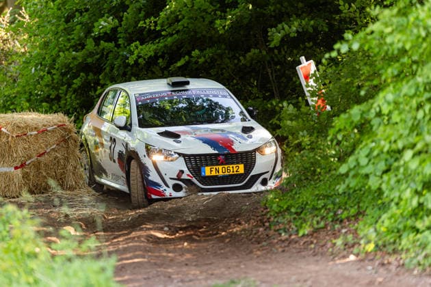30 05 2026, GER, Motorsport Rallyesport, Maenner Frauen, Saison 2026, 61 RSC Rallye Wartburg RSC Rallye Super Cup powered by Carunion org MC Eisenach FALLENSTEIN, Nico DEU WEBER, Michael DEU Peugeot 208 Rallye4 On Saturday afternoon, the drivers entered the last special stage Flachsgrund powered by Formella Bau GmbH 99817 Eisenach Festplatz Spicke Thüringen Germany