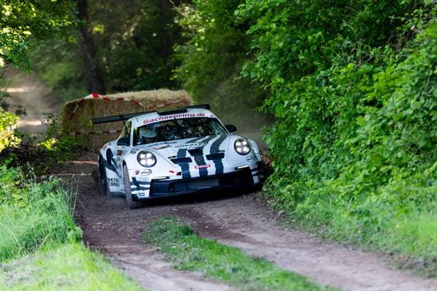 30 05 2026, GER, Motorsport Rallyesport, Maenner Frauen, Saison 2026, 61 RSC Rallye Wartburg RSC Rallye Super Cup powered by Carunion org MC Eisenach Team Motopark ZELTNER, Ruben DEU WINDISCH, Thomas DEU Porsche 992 GT3 Rally GT On Saturday afternoon, the drivers entered the last special stage Flachsgrund powered by Formella Bau GmbH 99817 Eisenach Festplatz Spicke Thüringen Germany