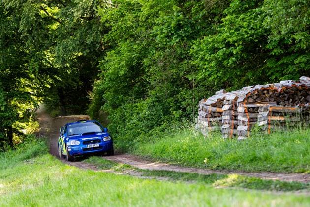 30 05 2026, GER, Motorsport Rallyesport, Maenner Frauen, Saison 2026, 61 RSC Rallye Wartburg RSC Rallye Super Cup powered by Carunion org MC Eisenach MC Weida ROSTALSKI, Nico DEU SCHWIRZER, Jessica DEU Subaru Impreza WRX STi On Saturday afternoon, the drivers entered the last special stage Flachsgrund powered by Formella Bau GmbH 99817 Eisenach Festplatz Spicke Thüringen Germany
