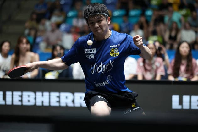 Fan Zhendong FC Saarbrücken TT at Topspinduell GER Frankfurt TTBL Liebherr Final Four FC Saarbruecken vs SV Werder Bremen, Table Tennis Suewag Energie Arena 30 05 2026 GER Frankfurt TTBL Liebherr Final Four Table Tennis Suewag Energie Arena FC Saarbruecken vs SV Werder Bremen German Championship 30 05 2026 Frankfurt Copyright: xEibner-Pressefoto JoergxHirschx EP_JHH