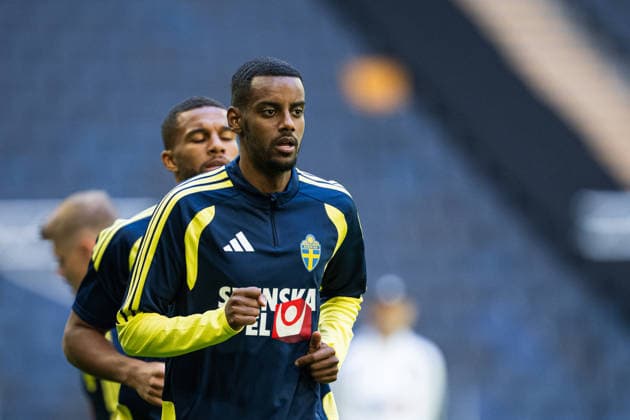 260531 Alexander Isak of the Swedish national football team at a training session on May 31, 2026 in Stockholm Photo Jonathan Näckstrand BILDBYRAN COP 94 JN0277 fotboll football soccer fotball landskamp träning practice training sverige sweden sverige a FIFA world cup VM bbeng  Copyright: JONATHANxNÄCKSTRAND BB260531JN007