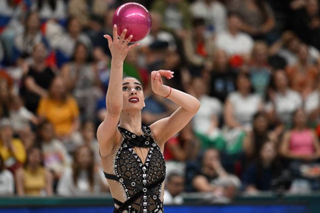 IPA85207972 - BREZALIEVA Eva (BUL) during European Championships in Rhythmic gymnastics, Rhythmische Sportgymnastik, RSG Gymnastics in Varna, Bulgaria, May 31 2026  Copyright: xFilippoxTomasi IPAxSportx xx 85207972