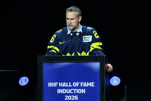 260531 Niklas Kronwall during the IIHF Hall of Fame Ceremony on May 31, 2026 in Zurich Photo Jesper Zerman BILDBYRAN kod JZ JZ0740 ishockey ice hockey iihf hall of fame ceremony ceremony bbeng  Copyright: JESPERxZERMAN BB260531JZ010