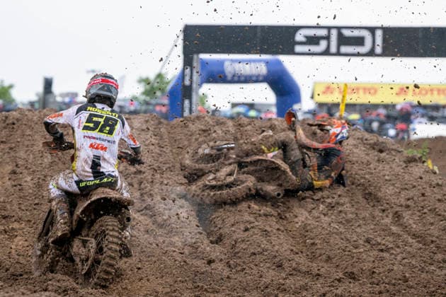 MXGP of Teutschenthal 2026 Teutschenthal, Germany 31 May 2026 Pictured from left Roberti Andrea KTM ITA FMI RACESTORE KTM RACING TEAM Teutschenthal Motocross Track Talkessel Sachsen Anhalt Germany