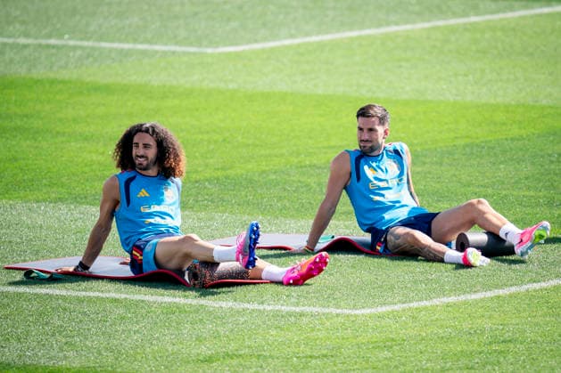 Sport Bilder des Tages May 31, 2026, Las Rozas, Madrid, Spain: Marc Cucurella of Spain during the training session of the Spain National Football Team at the pre FIFA World Cup, WM, Weltmeisterschaft, Fussball training camp at the Football City (Ciudad del Futbol) on May 31, 2026, in Las Rozas, Spain. Spain National Football Team Training Session - ZUMAa181 20260531_zaa_a181_080 Copyright: xAngelxPerezxMecax