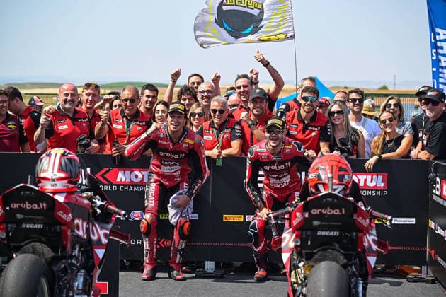 Foto IPP Atti Lauro MotorLand Aragon 31 05 2026 MotociclismoCampionato WorldSuperbike 2026 Aragon Round- SUPERPOLE RACE nella foto,11 Nicolo Bulega ITA Ducati Panigale V4R Aruba.It Racing - Ducati,7 Iker Lecuona ESP Ducati Panigale V4RAruba.It Racing - Ducati Italy Photo Press - World Copyright italy ITALY  Copyright: xR4924_italyphotopressx