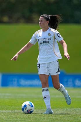 May 31, 2026, Valdebebas, Madrid, Spain: Maria Mendez of Real Madrid CF in action during the Spanish Women League, Liga F, football match played between Real Madrid and Granada CF at Alfredo Di Stefano stadium on May 31, 2026 in Valdebebas, Madrid, Spain. Valdebebas Spain - ZUMAa181 20260531_zaa_a181_121 Copyright: xOscarxJ.xBarrosox