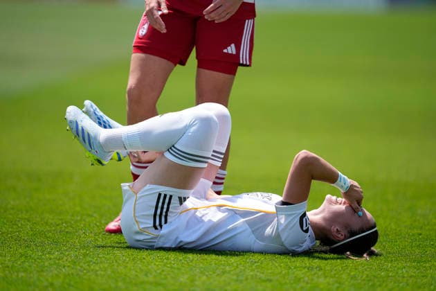 May 31, 2026, Valdebebas, Madrid, Spain: Athenea Del Castillo of Real Madrid CF hurts during the Spanish Women League, Liga F, football match played between Real Madrid and Granada CF at Alfredo Di Stefano stadium on May 31, 2026 in Valdebebas, Madrid, Spain. Valdebebas Spain - ZUMAa181 20260531_zaa_a181_122 Copyright: xOscarxJ.xBarrosox