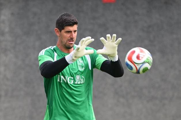 Belgian national football team - FIFA World Cup, WM, Weltmeisterschaft, Fussball 2026 - media activities 31 05 2026 TUBIZE, BELGIUM - MAY 31 : Courtois Thibaut goalkeeper of Belgium pictured during a training session at the training grounds of the Royal Belgian Football Association ahead of the FIFA World Cup 2026 on May 31, 2026 in Tubize, Belgium, 31 05 2026 Tubize Belgium  Copyright: xVincentxKalutx