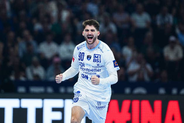 Goal celebration Leo Plantin Montpellier Handball, 90 GER, Montpellier Handball vs SG Flensburg Handewitt, Handball, EHF European League, Match for 3rd place, Season 2025 2026, 31 05 2026 GER, Montpellier Handball vs SG Flensburg Handewitt, Handball, EHF European League, Match for 3rd place, Season 2025 2026, 31 05 2026 Hamburg Copyright: xEibner-Pressefoto MarcelxvonxFehrnx EP_MFN