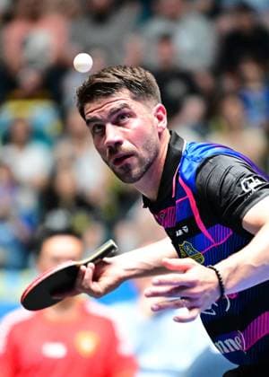 Patrick Franziska wins in the final of the TTBL Final Four in Frankfurt The German national player Patrick Franziska from 1 FC Saarbrücken TT wins against Antin Källberg in the final of the TTBL Final Four in Frankfurt am Main at the Süwag Energie Arena on May 31, 2026 Frankfurt am Main Hessen Germany