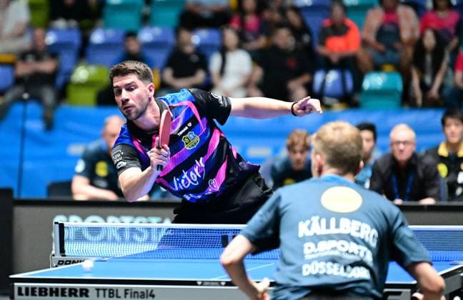 Patrick Franziska wins in the final of the TTBL Final Four in Frankfurt The German national player Patrick Franziska from 1 FC Saarbrücken TT wins against Antin Källberg in the final of the TTBL Final Four in Frankfurt am Main at the Süwag Energie Arena on May 31, 2026 Frankfurt am Main Hessen Germany