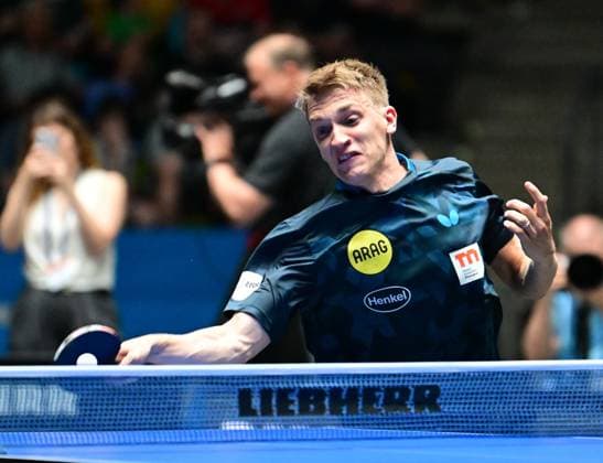 Anton Kallberg in the final of the TTBL Final Four in Frankfurt The Swede Anton Kallberg of Borussia Düsseldorf in action in the final of the TTBL Final Four in Frankfurt am Main at the Süwag Energie Arena on May 31, 2026 Frankfurt am Main Hessen Germany