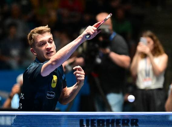 Anton Kallberg in the final of the TTBL Final Four in Frankfurt The Swede Anton Kallberg of Borussia Düsseldorf in action in the final of the TTBL Final Four in Frankfurt am Main at the Süwag Energie Arena on May 31, 2026 Frankfurt am Main Hessen Germany