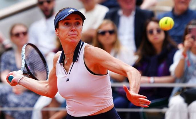 Elina Svitolina in fourth round action French Open Tennis, Day Eight, Tennis, Roland Garros, Paris, France - 31 May 2026Paris Roland Garros France EDITORIAL USE ONLY No use with unauthorised audio, video, data, fixture lists, club league logos or live services. Online in-match use limited to 120 images, no video emulation. No use in betting, games or single club league player publications.  Copyright: xJavierxGarcia Shutterstockx 16898320aq