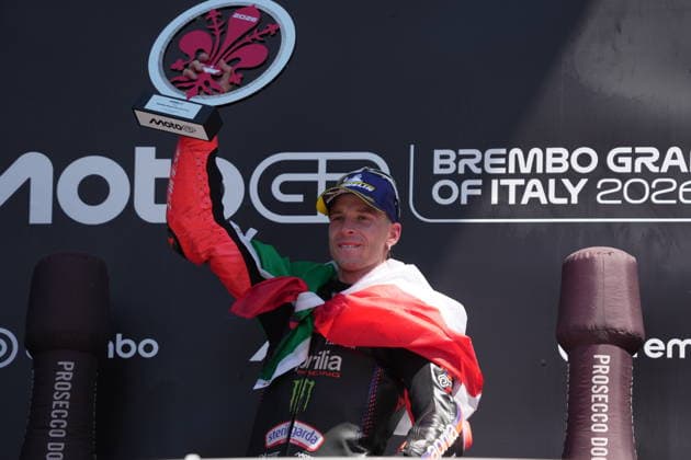 31 05 2026, Autodromo Internazionale del Mugello, Mugello, MotoGP Italian Grand Prix 2026 ,in the picture winner Marco Bezzecchi ITA , Aprilia Racing Photo by Hasan Bratic DeFodi Images