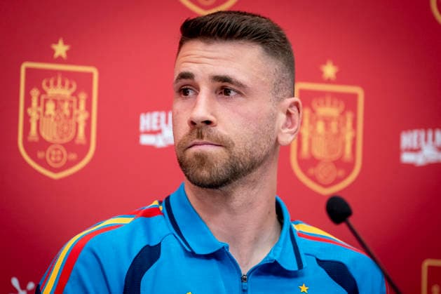 May 31, 2026, Las Rozas, Madrid, Spain: Unai Simon, goalkeeper of Spain National Football Team, during the press conderence of presentation of new sponsors for Spain National Football Team at the Football City (Ciudad del Futbol) on May 31, 2026, in Las Rozas, Spain. Spain National Football Team Sponsors Presentation press conference, PK, Pressekonferenz - ZUMAa181 20260531_zaa_a181_185 Copyright: xAngelxPerezxMecax