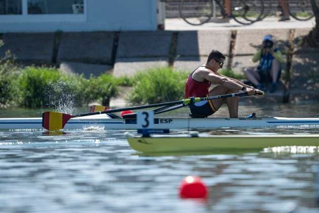 Seville, Spain. 30 May 2026. Rower Aleix Garcia i Pujolar (Spain) during the M1x Men s Single Sculls Semifinal 2 Race at the World Rowing Cup 1 2026 at CEAR La Cartuja. Seville Spain Copyright: xDavidxSarmientox xVWPicsx DSG-0875