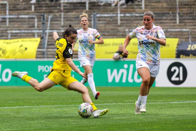 31 05 2026, xgrfx, Soccer Women Regionalliga West, Borussia Dortmund Vorwärts Spoho Köln v l Marina Scholz Borussia Dortmund DFL DFB REGULATIONS PROHIBIT ANY USE OF PHOTOGRAPHS as IMAGE SEQUENCES and or QUASI VIDEO Stadion Rote Erde