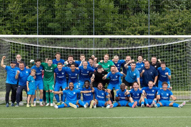 Dortmund, Germany 31 May 2026 Oberliga Westfalen 2025 2026 Sp 38 Tuerkspor Dortmund SV Westfalia Rhynern In the picture cheering after SV Westfalia Rhynern won the match against Türkspor Dortmund and thus the participation in the DFB Cup Mendeplatz 2 North Rhine-Westphalia Copyright: xFotostandx xZeisingx
