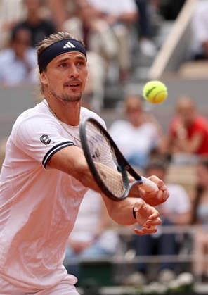Alex Zverev of Germany in action French Open Tennis, Day Eight, Tennis, Roland Garros, Paris, France - 31 May 2026Paris Roland Garros France EDITORIAL USE ONLY No use with unauthorised audio, video, data, fixture lists, club league logos or live services. Online in-match use limited to 120 images, no video emulation. No use in betting, games or single club league player publications.  Copyright: xEllaxLing Shutterstockx 16898325al