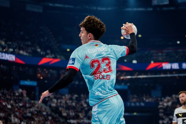 Hamburg, 31 05 2026, Handball, Men, EHF European League Men 2025 26, Final, THW Kiel MT Melsungen Marti Soler MT Melsungen, 23 on goal throw