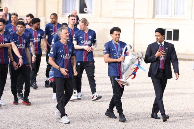 Football, CL, Reception for winners Paris St Germain at the Elysee Palace