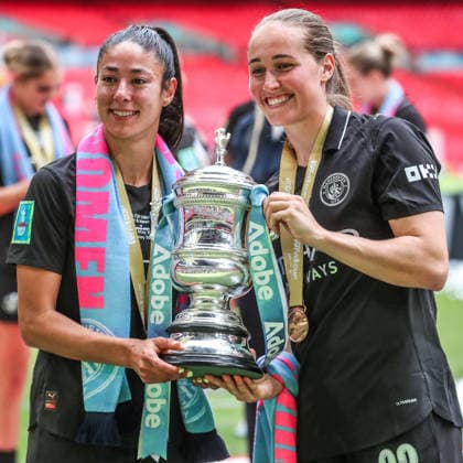 Brighton and Hove Albion Women v Manchester City Women Adobe Womens FA Cup Leila Ouahabi of Manchester City Women celebrates winning the Adobe Womens FA Cup Final at Wembley Stadium, London 31 05 2026 UK Newspapers OUT Copyright: xLucyxCopseyx FIL-23532-0170