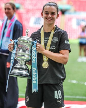 Brighton and Hove Albion Women v Manchester City Women Adobe Womens FA Cup Lily Murphy of Manchester City Women celebrates winning the Adobe Womens FA Cup Final at Wembley Stadium, London 31 05 2026 UK Newspapers OUT Copyright: xLucyxCopseyx FIL-23532-0173