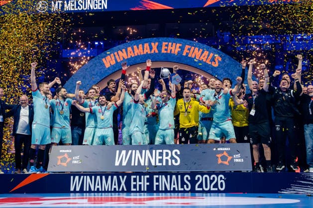 Hamburg, 31 05 2026, Handball, Men, EHF European League Men 2025 26, Final, THW Kiel MT Melsungen The winners of the EHF European League MT Melsungen
