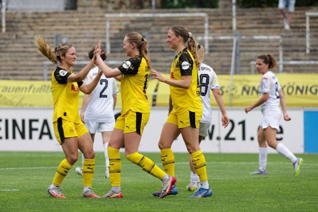 31 05 2026, xgrfx, Soccer Women Regionalliga West, Borussia Dortmund Vorwärts Spoho Köln v l Tor, Ronja Leubner Borussia Dortmund DFL DFB REGULATIONS PROHIBIT ANY USE OF PHOTOGRAPHS as IMAGE SEQUENCES and or QUASI VIDEO Stadion Rote Erde